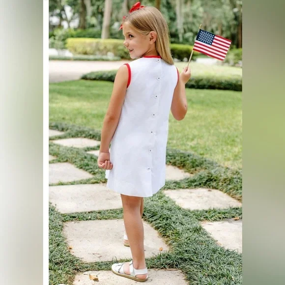 NWT The Beaufort Bonnet Company Mary Frances Frock - Stars App Size 5 - Picture 9 of 9